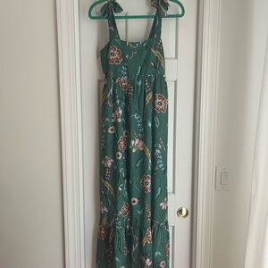 Floral Green Maxi Dress